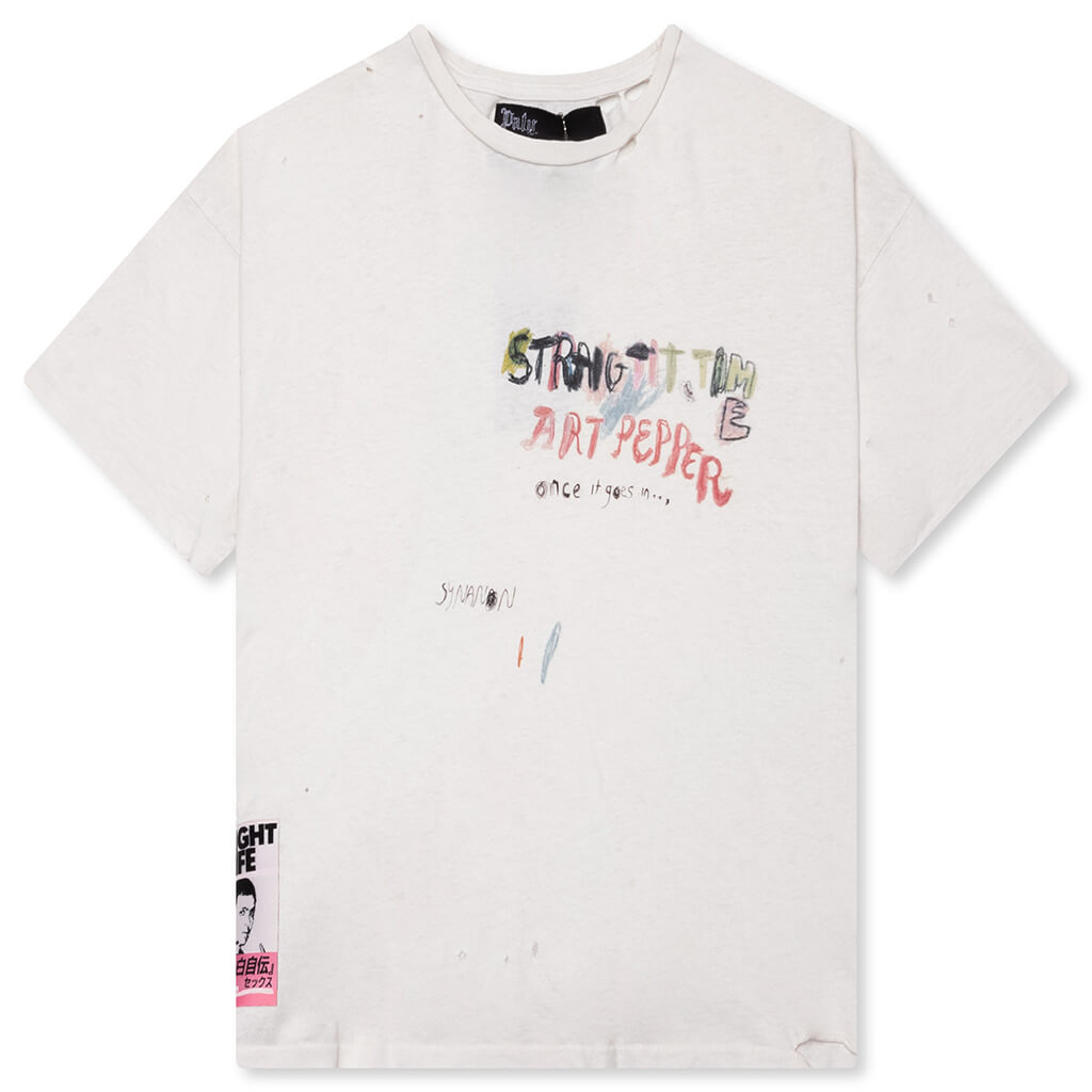 Straight Time Tee - Cream