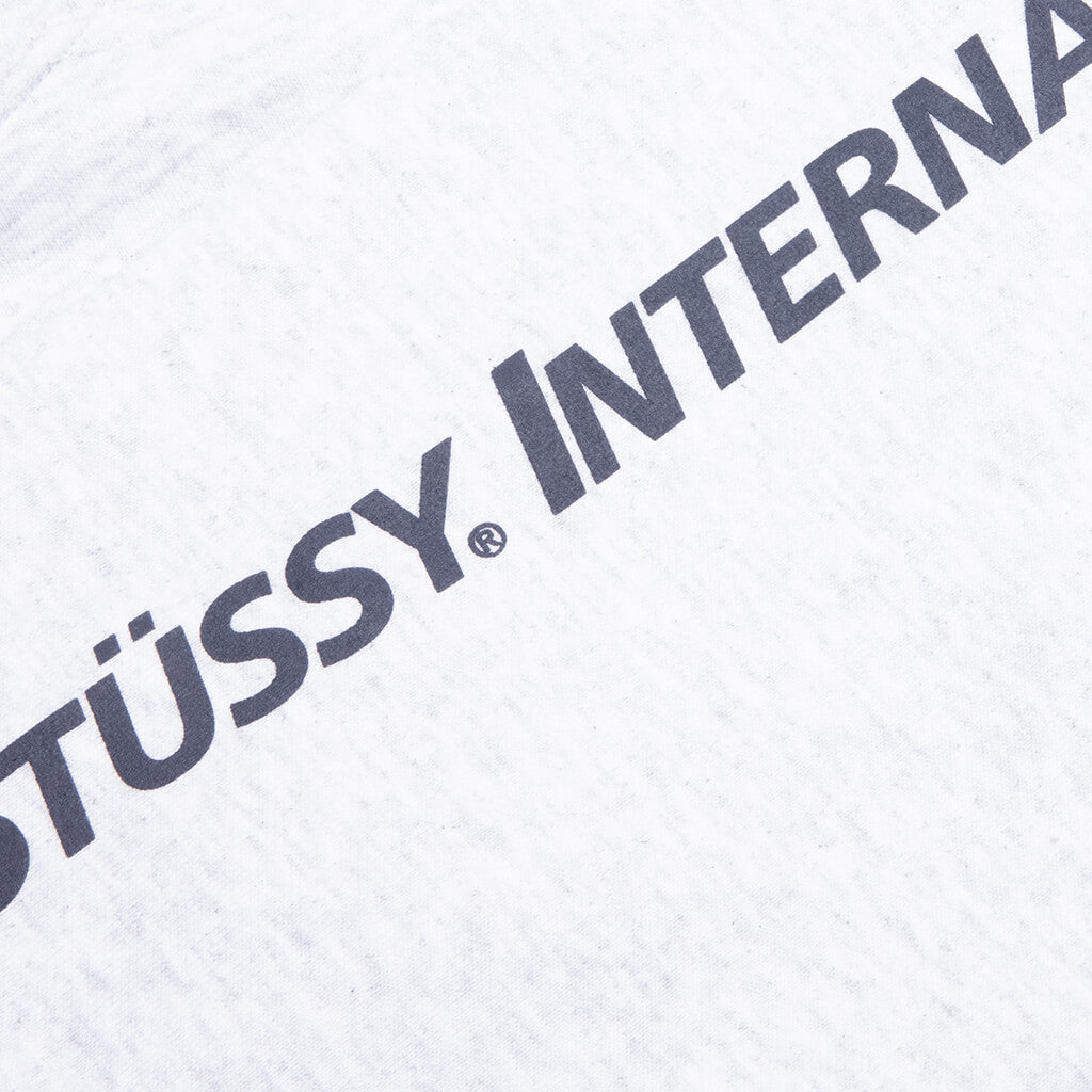Stüssy International Zip Hoodie - Ash Heather