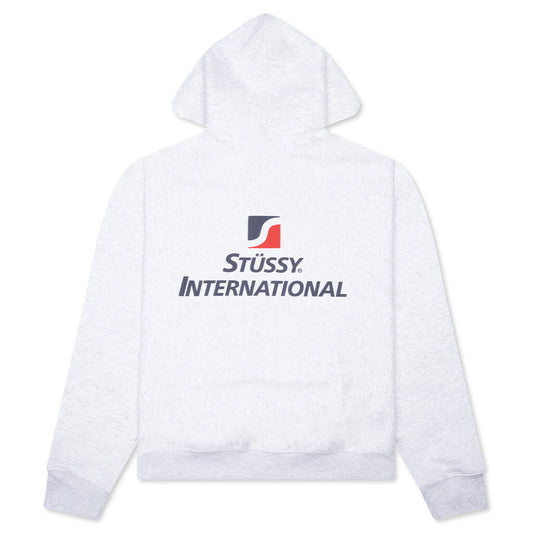 Stüssy International Zip Hoodie - Ash Heather