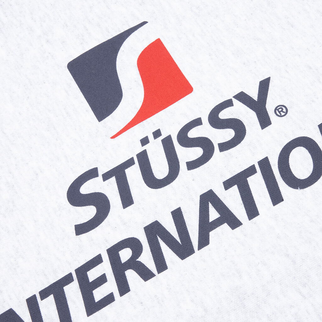 Stüssy International Zip Hoodie - Ash Heather