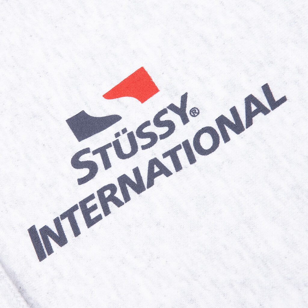 Stüssy International Zip Hoodie - Ash Heather