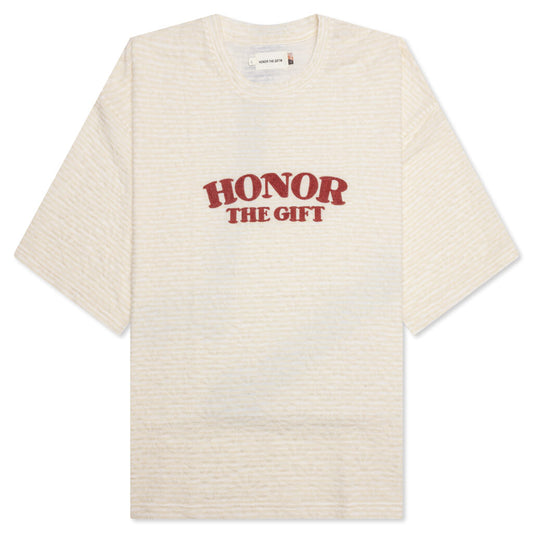Stripe Box Tee - Bone