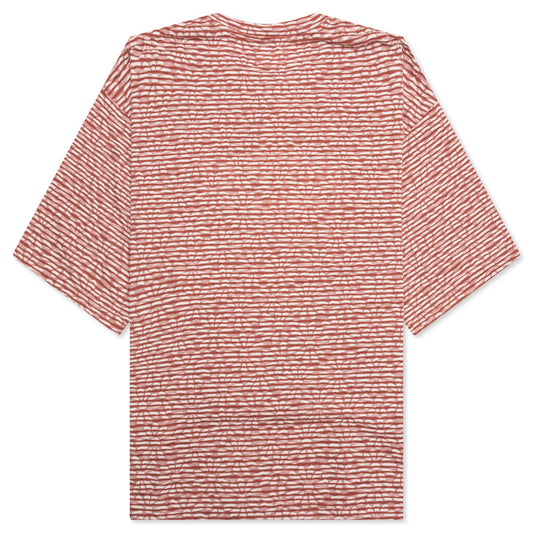 Stripe Box Tee - Brick