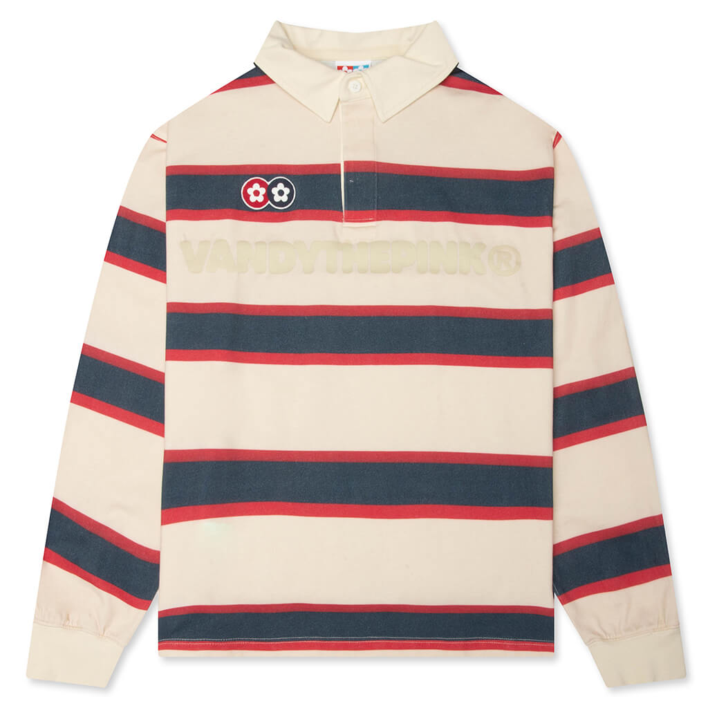 Stripe L/S Rugby - Beige