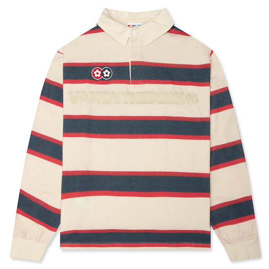 Stripe L/S Rugby - Beige