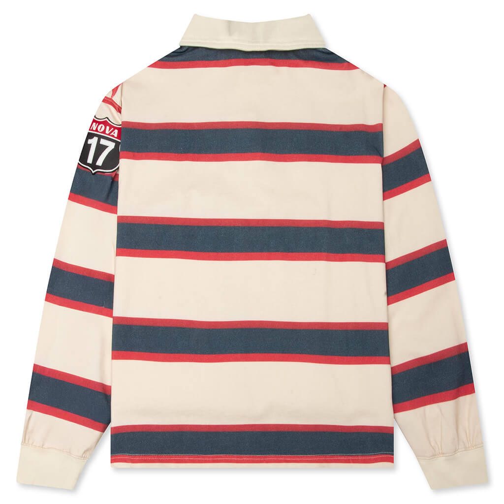 Stripe L/S Rugby - Beige