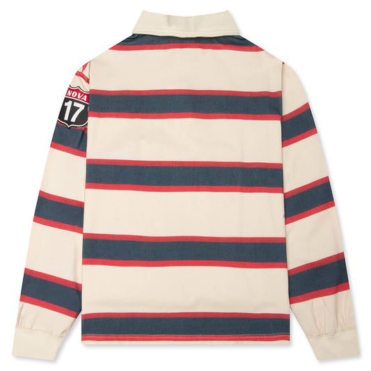 Stripe L/S Rugby - Beige