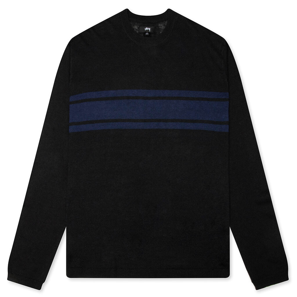 Lightweight Striped Sweater - Black