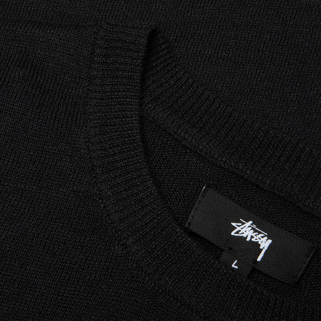 Lightweight Striped Sweater - Black