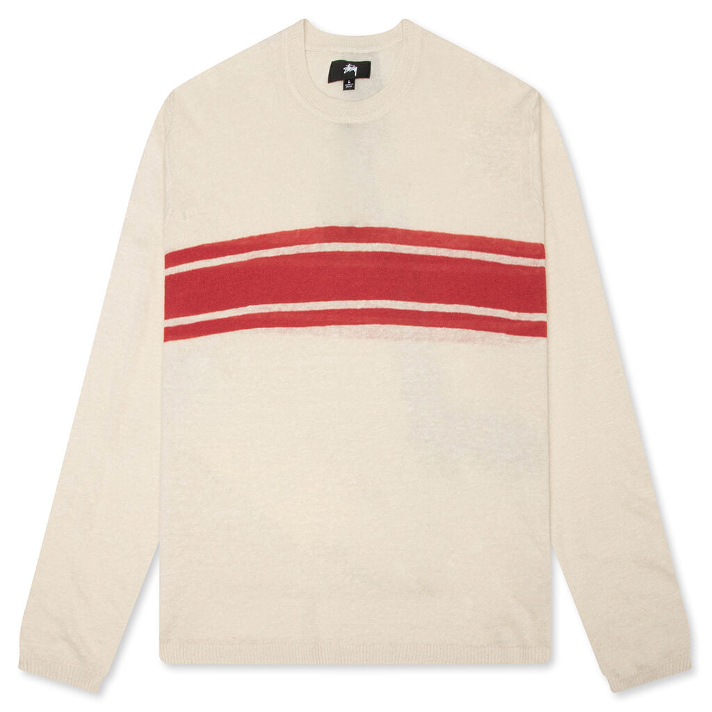 Lightweight Striped Sweater - Bone