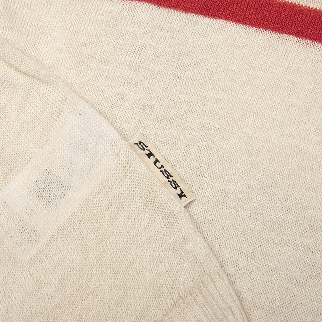 Lightweight Striped Sweater - Bone
