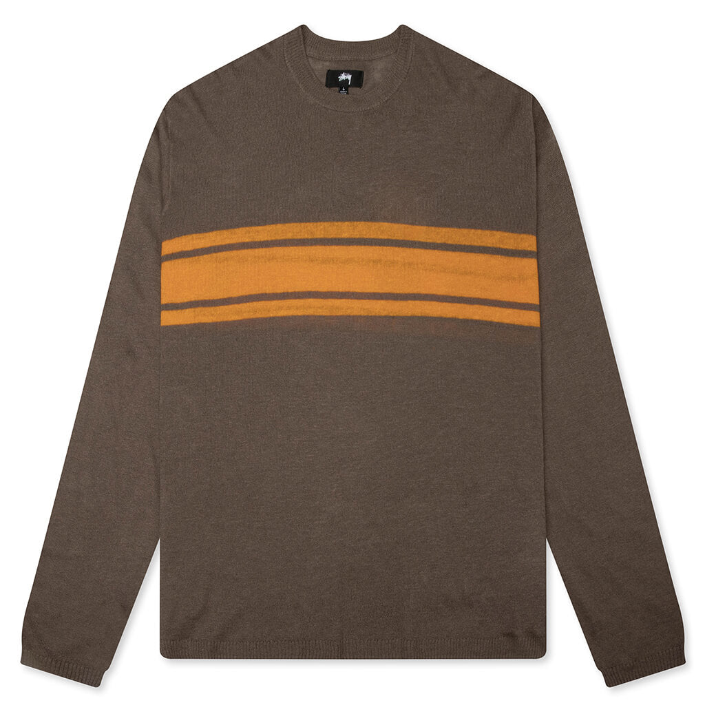 Lightweight Striped Sweater - Brown