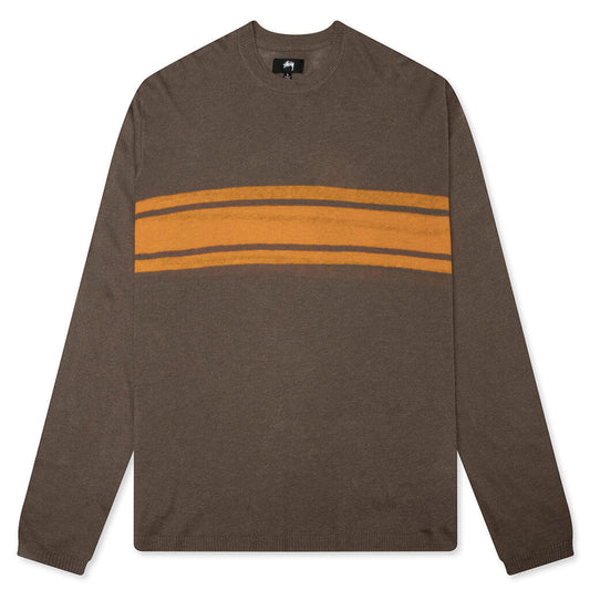 Lightweight Striped Sweater - Brown