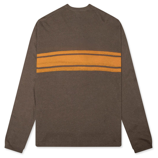 Lightweight Striped Sweater - Brown