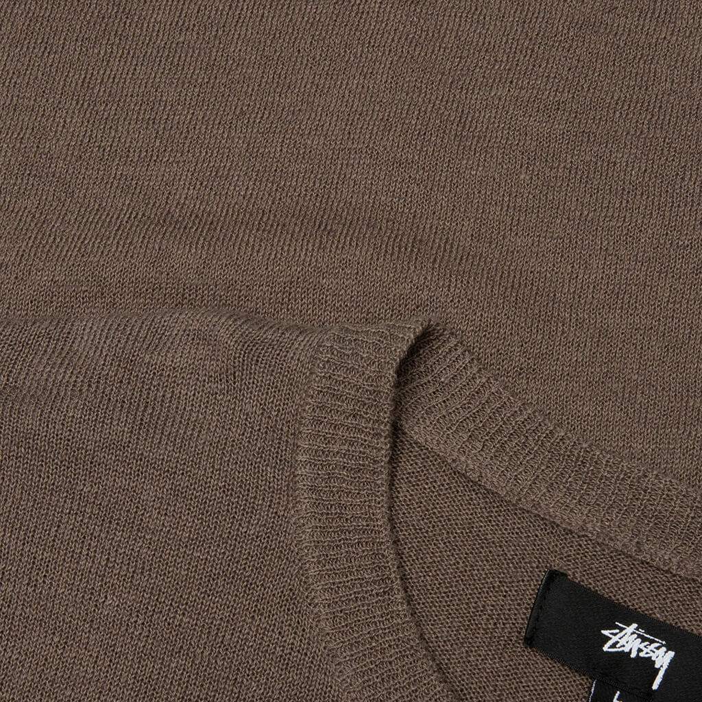 Lightweight Striped Sweater - Brown