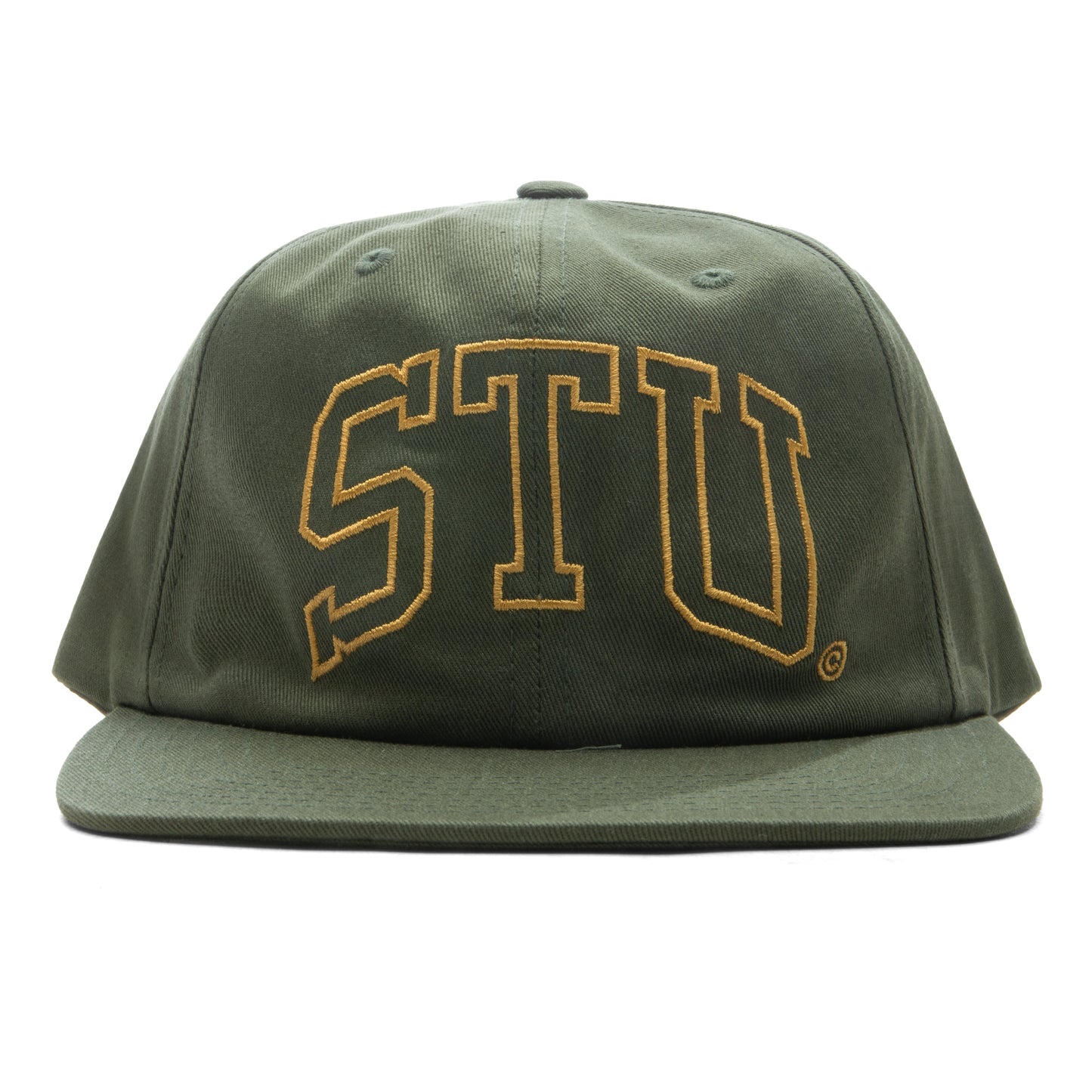 Mid Depth Stu Arch Strapback - Olive