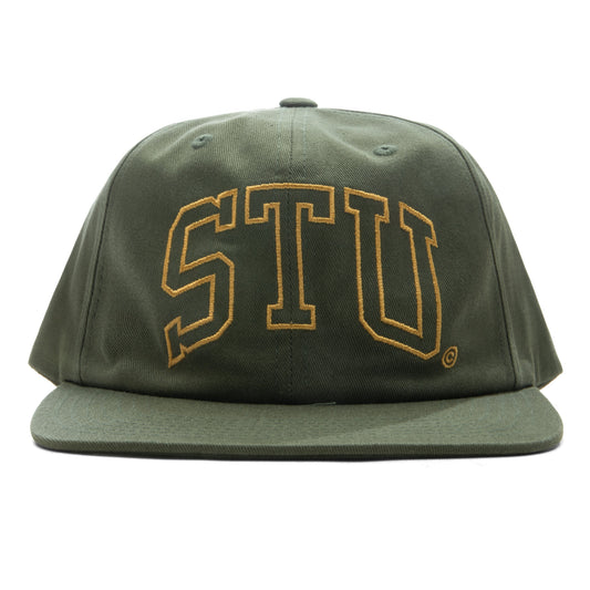 Mid Depth Stu Arch Strapback - Olive
