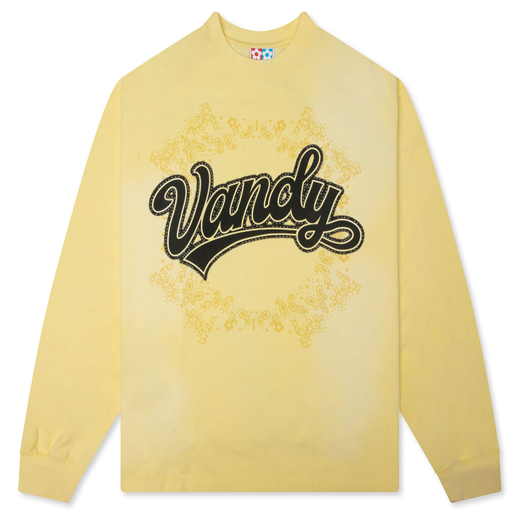 Stud Logo Washed L/S Paisley -  Washed Yellow