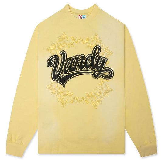 Stud Logo Washed L/S Paisley -  Washed Yellow