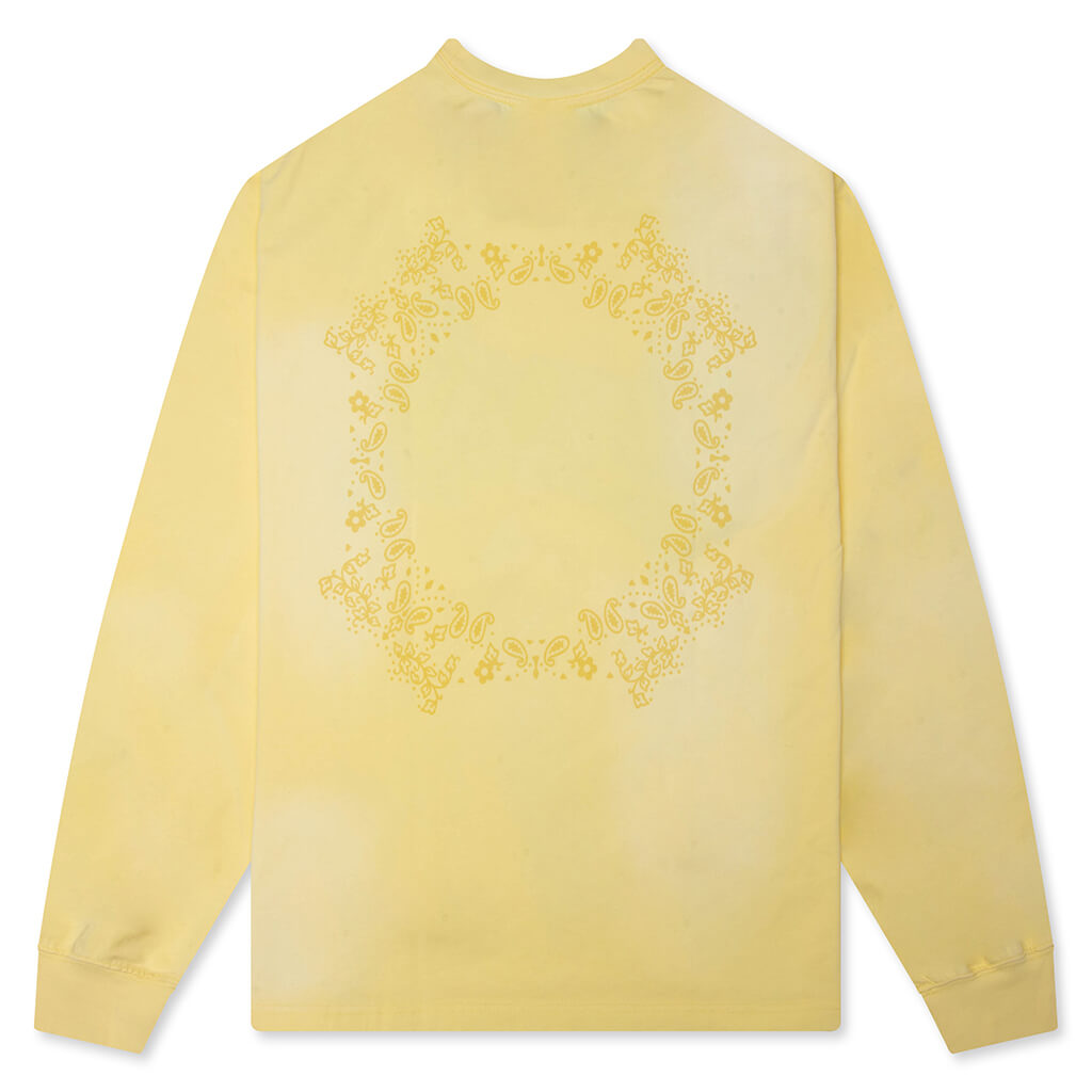 Stud Logo Washed L/S Paisley -  Washed Yellow