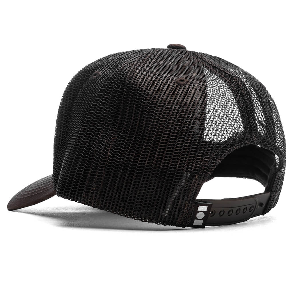 Studded Nahmias Marque Trucker Hat - Brown