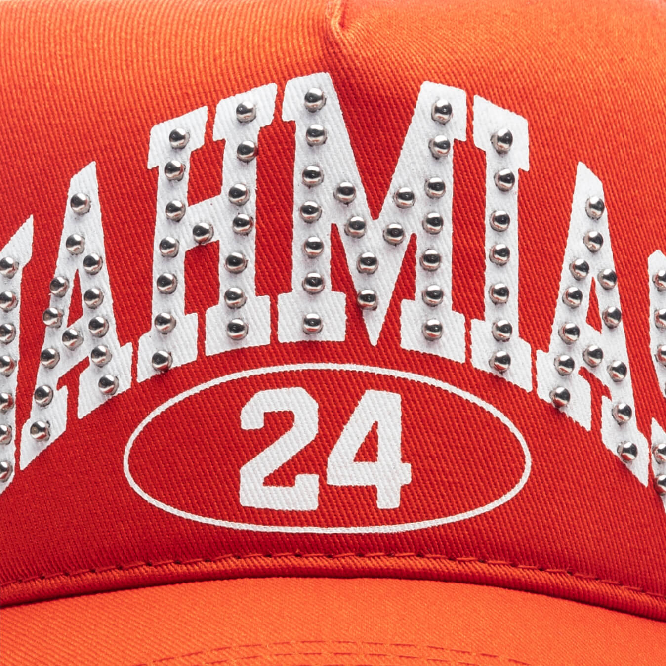 Studded Nahmias Marque Trucker Hat - Orange