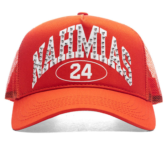Studded Nahmias Marque Trucker Hat - Orange