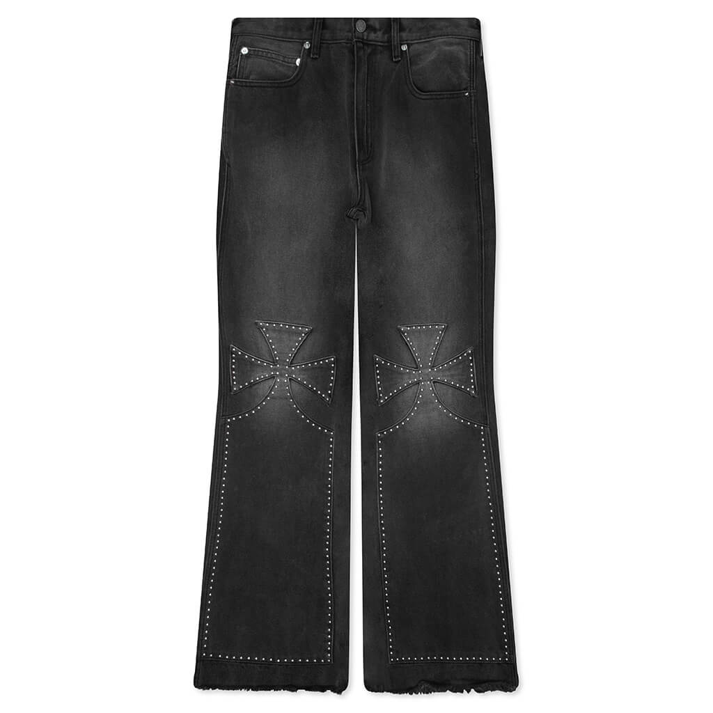 Studded Chopper Carpenter Pant - Vintage Black