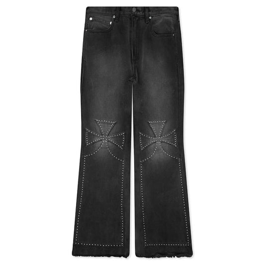 Studded Chopper Carpenter Pant - Vintage Black