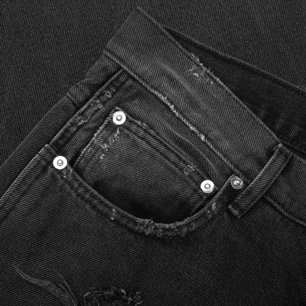 Studded Chopper Short - Washed Black