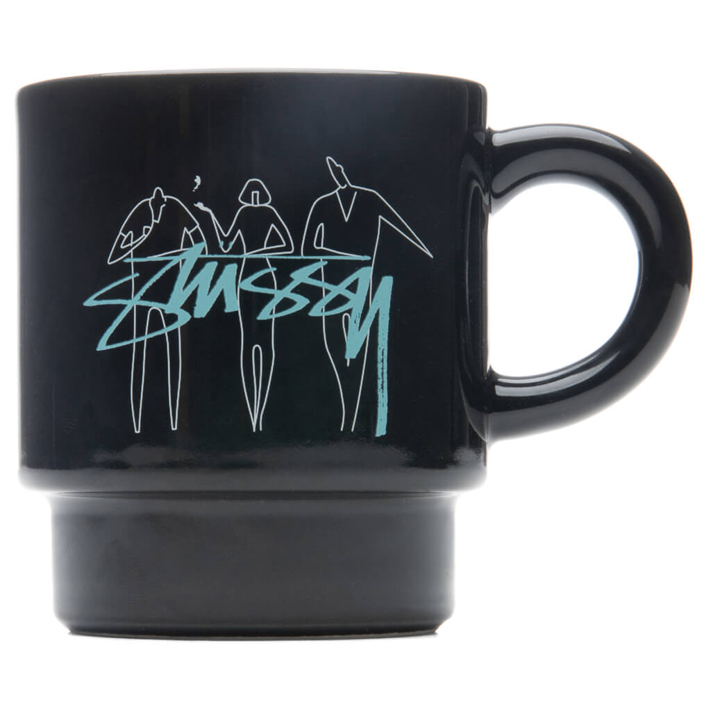 3 People Stacking Mug - Black
