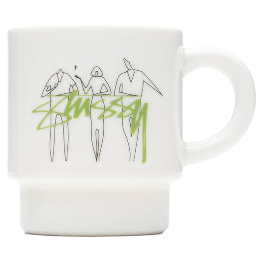 3 People Stacking Mug - White