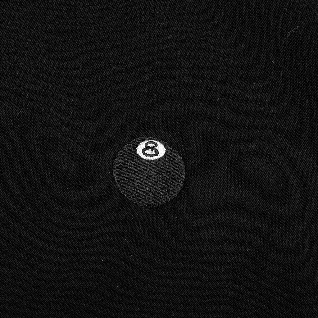 8 Ball Embroidered Hoodie - Black