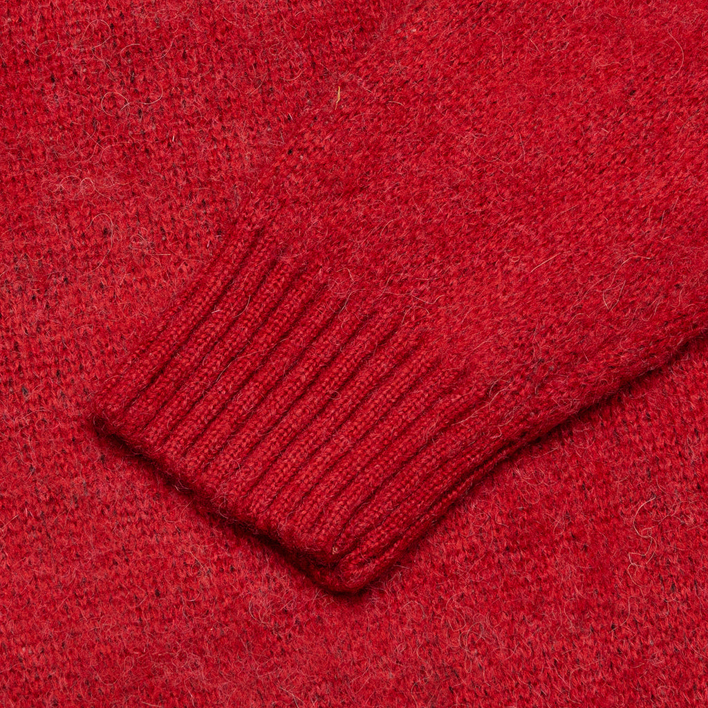 8 Ball Heavy Brushed Mohair Sweater - Red