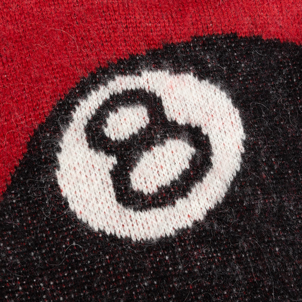 8 Ball Heavy Brushed Mohair Sweater - Red