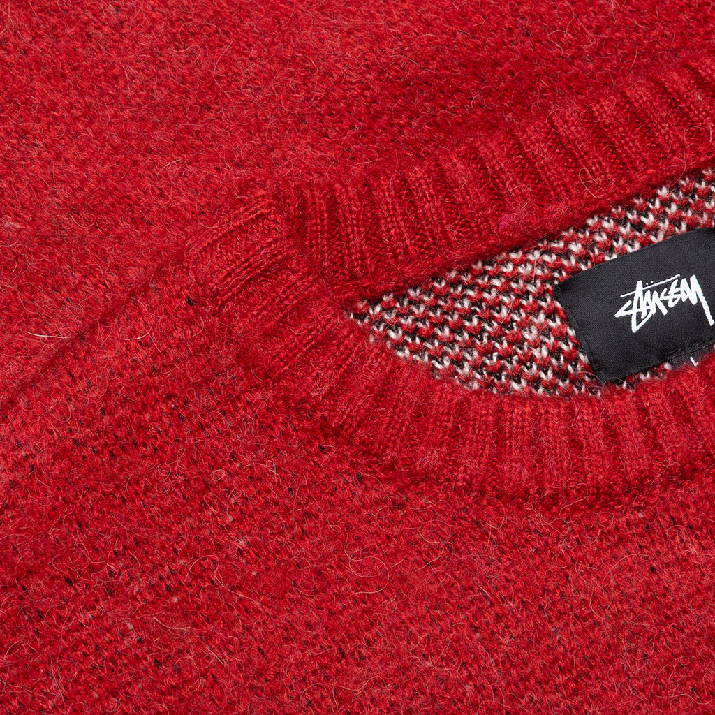 8 Ball Heavy Brushed Mohair Sweater - Red