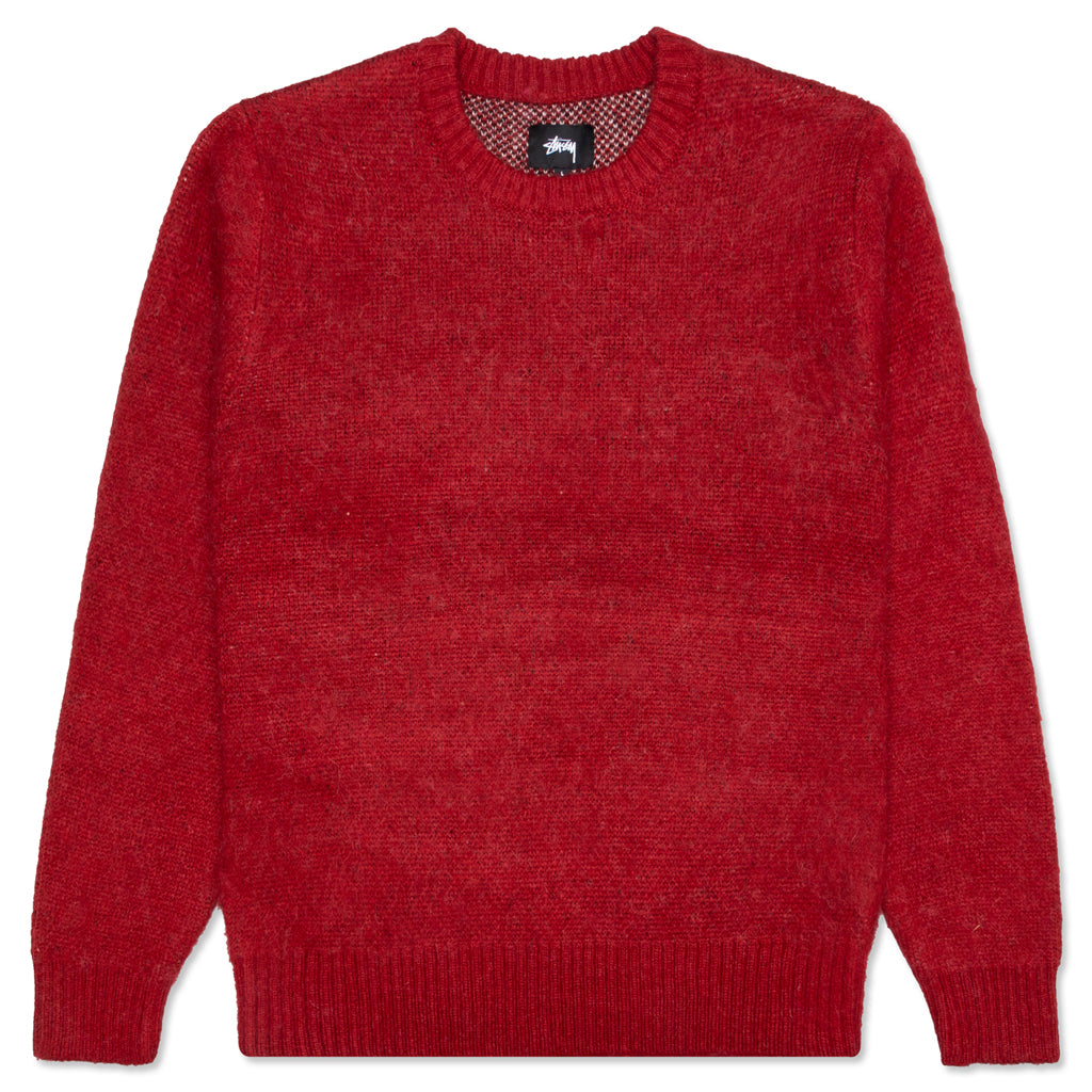 8 Ball Heavy Brushed Mohair Sweater - Red