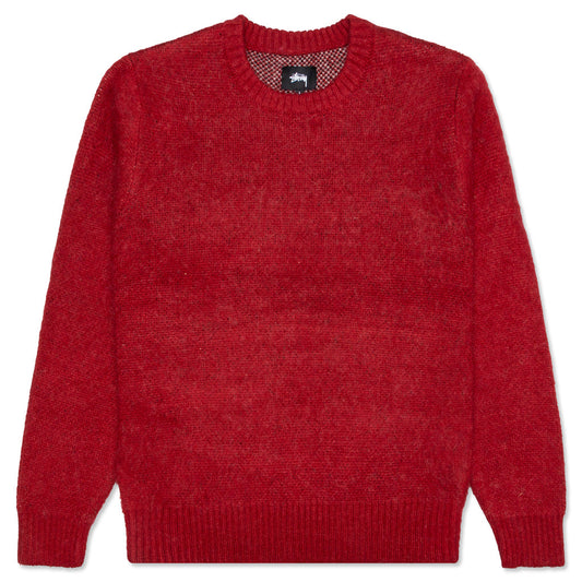 8 Ball Heavy Brushed Mohair Sweater - Red