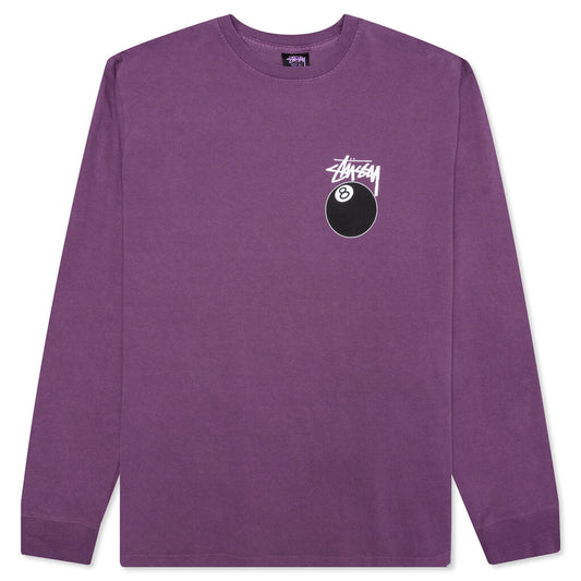 8 Ball Pigment Dyed L/S Tee - Purple