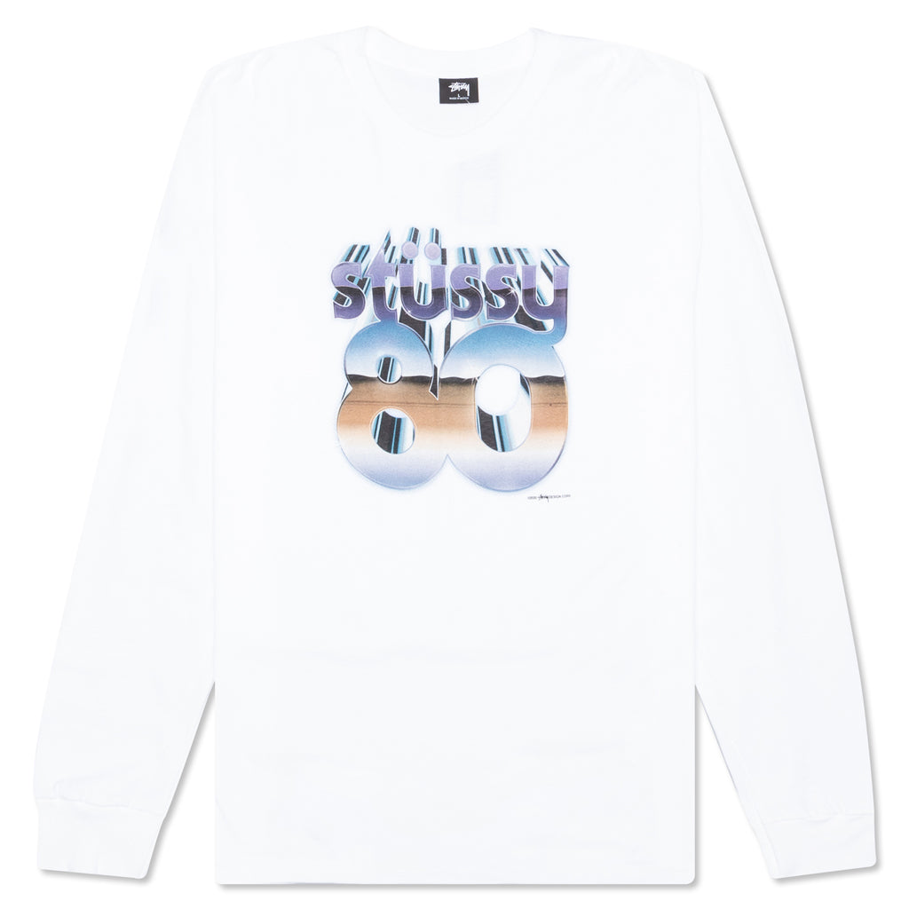 80 Chrome L/S Tee - White