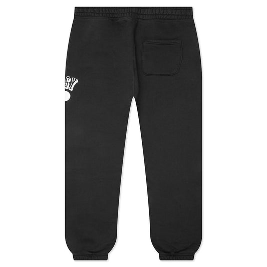 Stussy 80 Fleece Pant - Washed Black