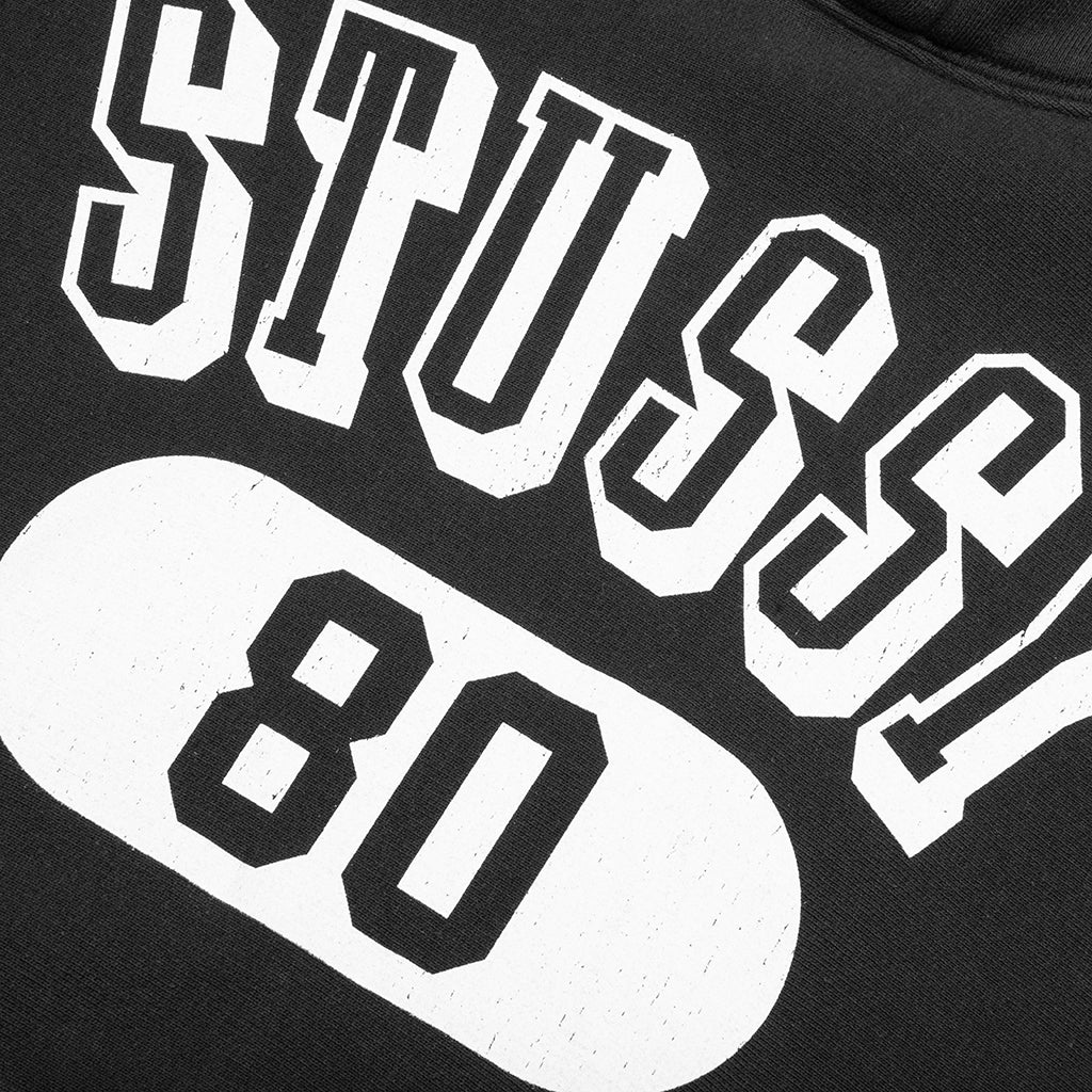 Stussy 80 Relaxed Hood - Washed Black