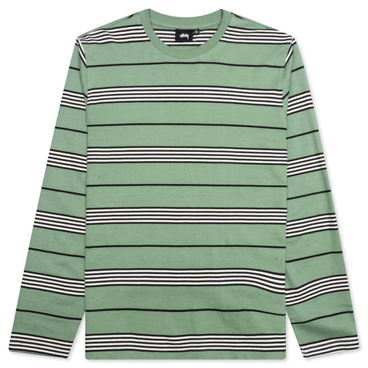 Asher Stripe L/S Crew - Green