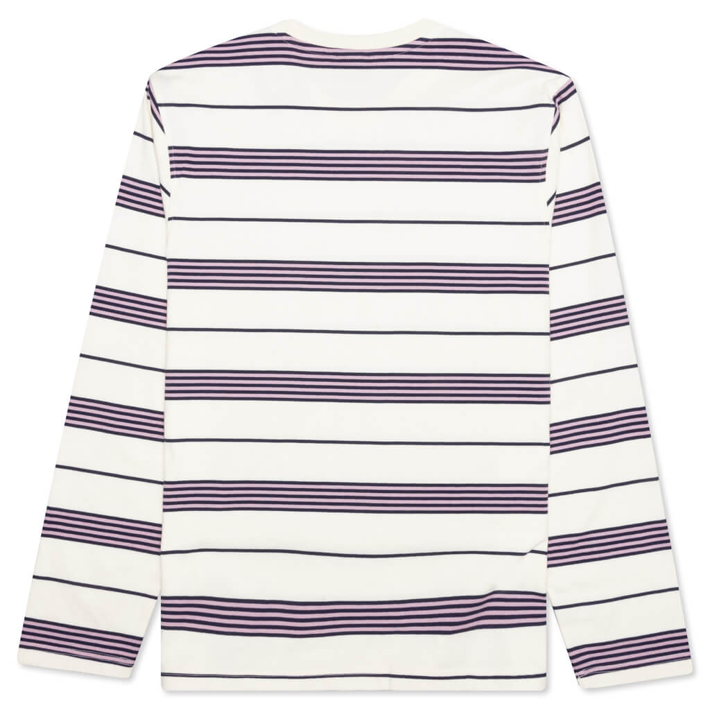 Asher Stripe L/S Crew - Natural