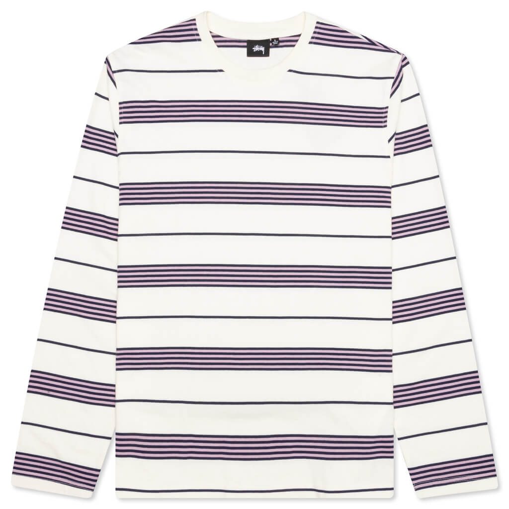 Asher Stripe L/S Crew - Natural