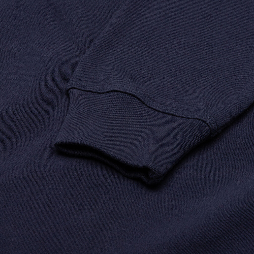 Back Hood Applique Hoodie - Navy