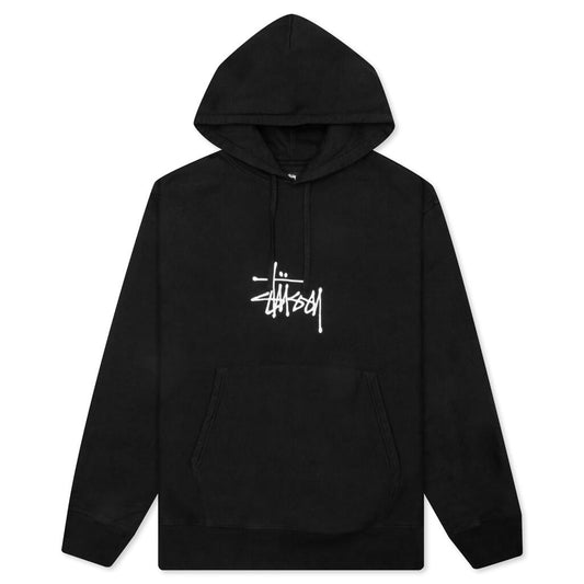 Basic Applique Hoodie - Black