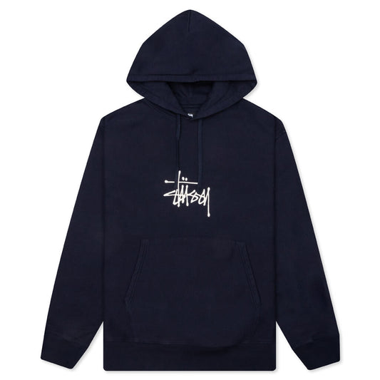 Basic Applique Hoodie - Navy