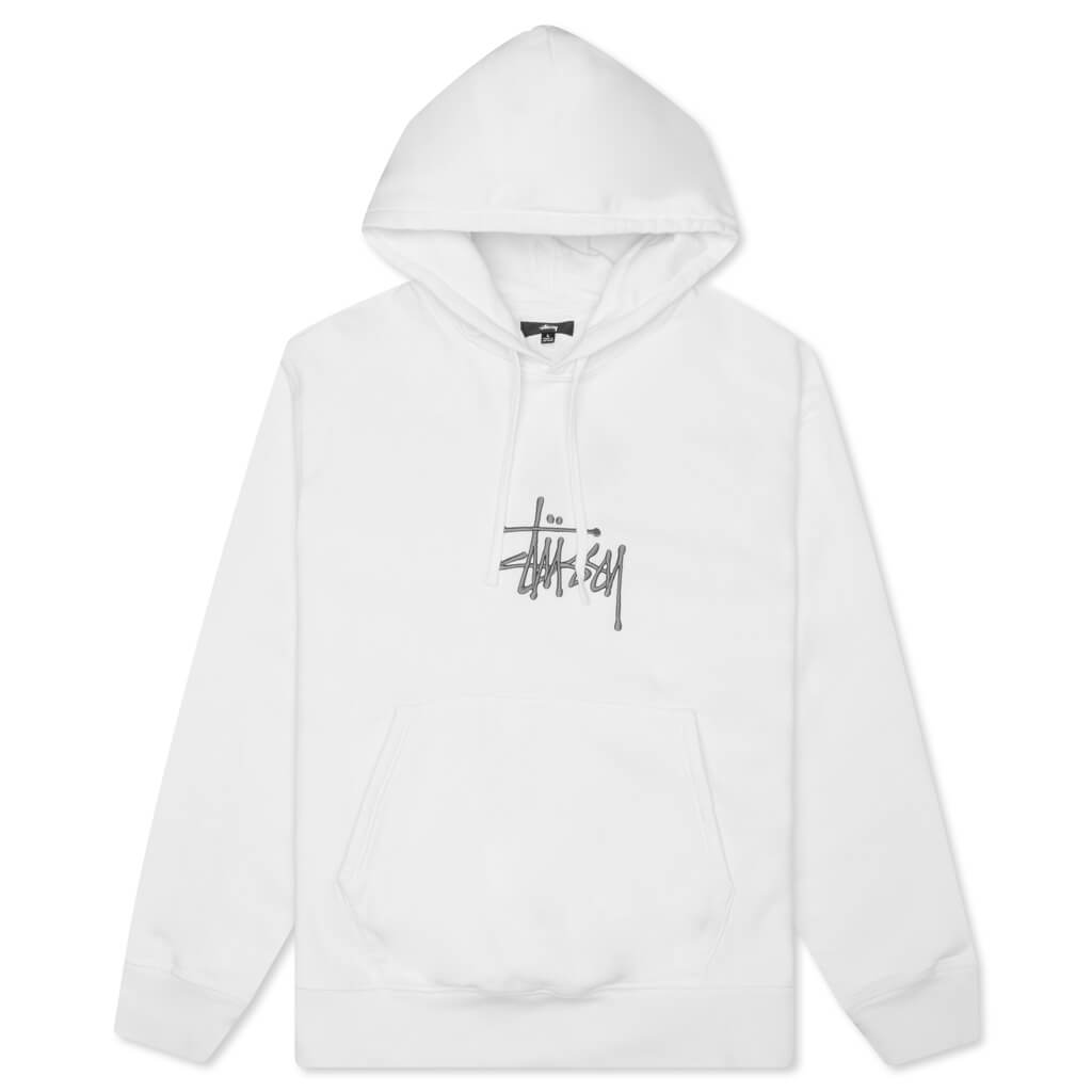 Basic Applique Hoodie - White
