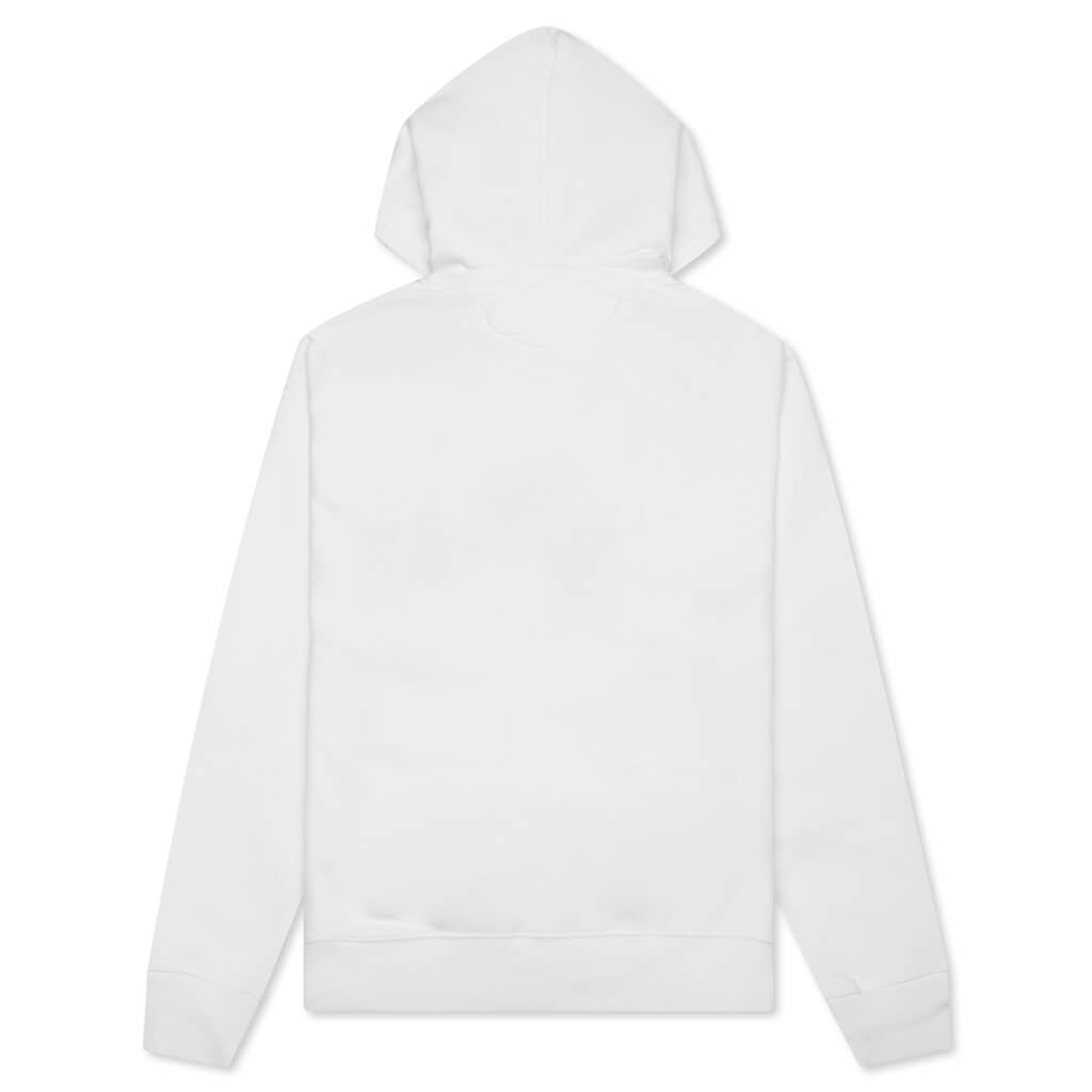 Basic Applique Hoodie - White